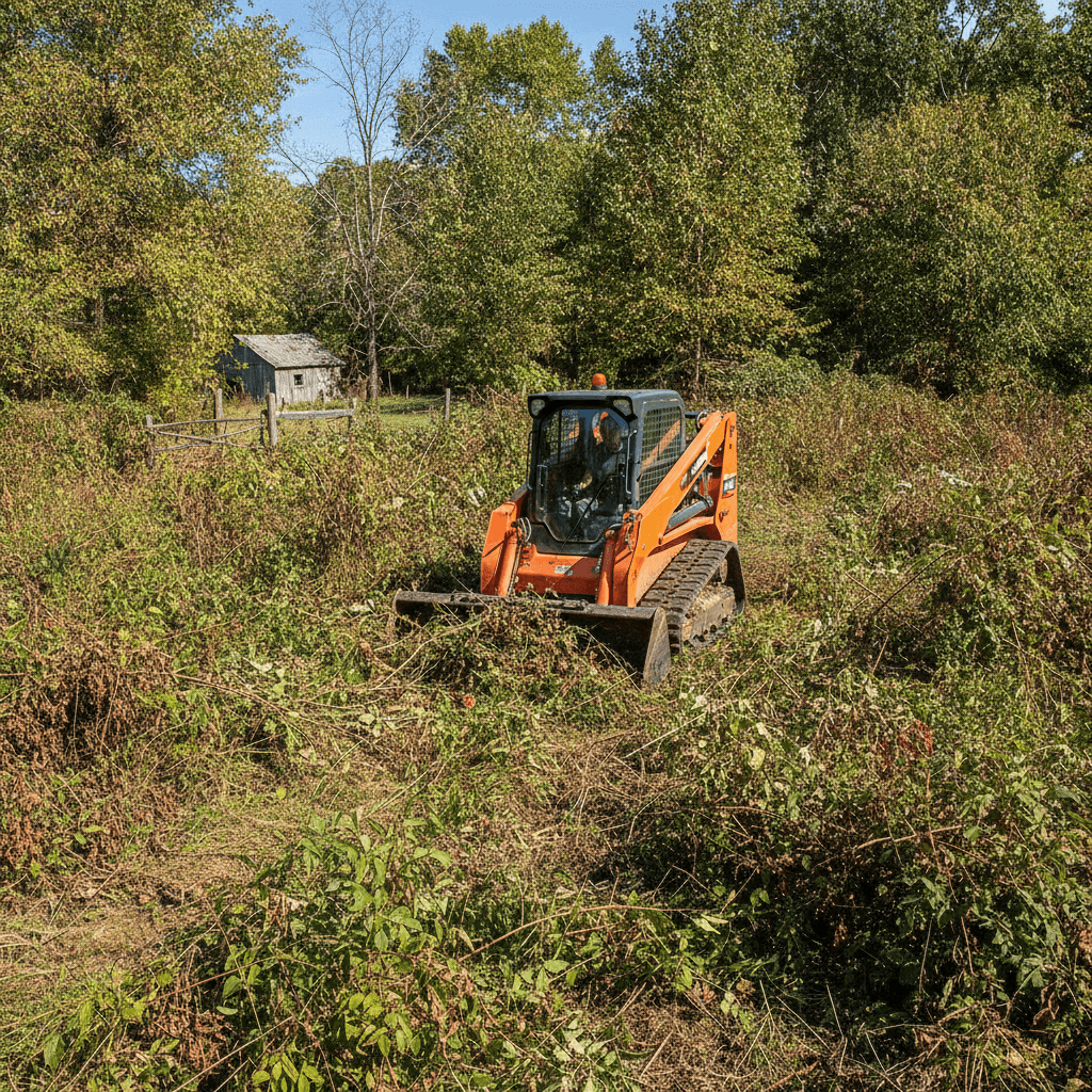 Land clearing services Owensboro KY skid steer